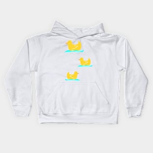 Yellow ducks swimming sticker pack Kids Hoodie